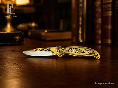 Сувенирный складной нож «Барочный узор»